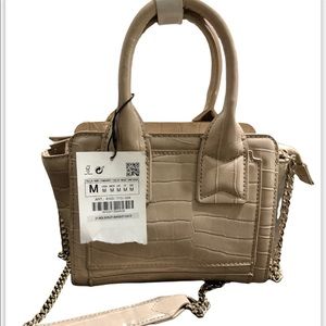 Zara mini city bag animal print NWT